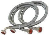 Eastman 48378 Washing Machine Discharge Hose, 3/4 in ID, 6 ft L, FHT x FHT, Stainless Steel