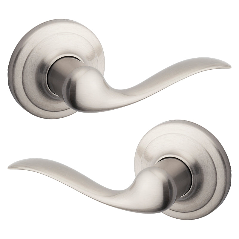 Kwikset Signature Series 720TNL 200 15RCAL Passage Lever, Satin Nickel, Zinc, Non-Locking Lock, Residential, 2 Grade