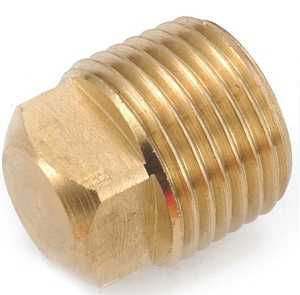 Anderson Metals 756109-02 Pipe Plug, 1/8 in, MPT, Square Head, Brass