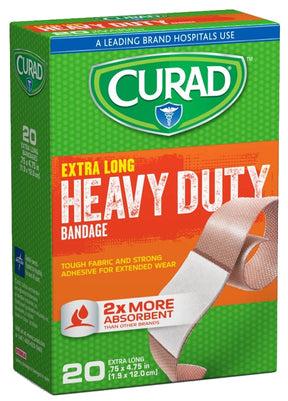 Curad CUR01101 Adhesive Bandage, 3/4 in W, 4-3/4 in L, Fabric Bandage