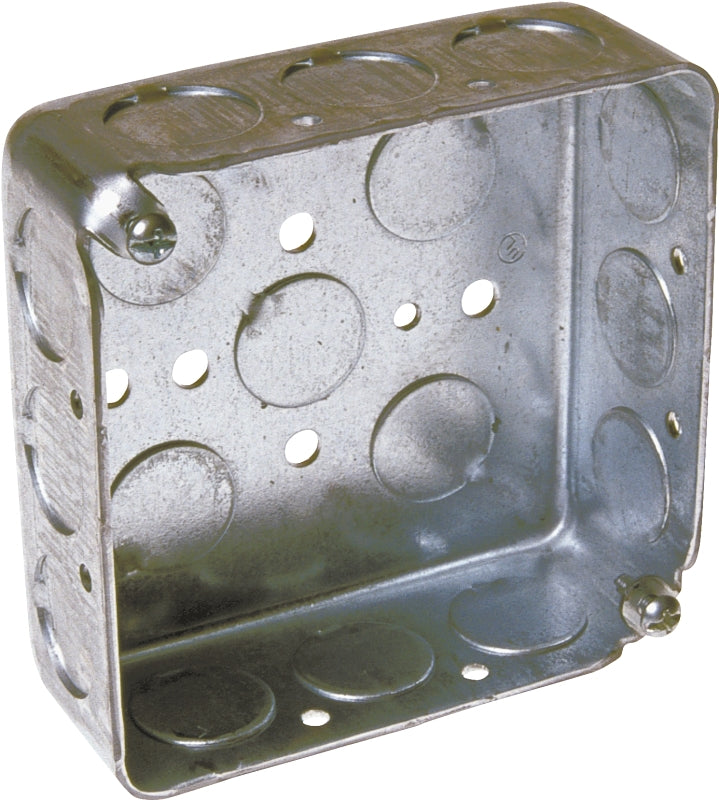 Raco D4SB-50 Switch Box, 2-Gang, 16-Knockout, 1/2 in Knockout, Steel, Gray, Galvanized