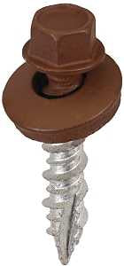 Acorn International SW-MW1BN250 Screw, #9 Thread, High-Low, Twin Lead Thread, Hex Drive, Brown, Type 17 Point, 250/BAG