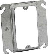 Raco 8772 Electrical Box Cover, 1/2 in L, 4 in W, Square, 1-Gang, Steel, Gray, Galvanized