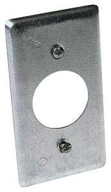 Raco 863 Handy Box Cover, 1-13/32 in Dia, 4-3/16 in L, 2-5/16 in W, Galvanized Steel, Gray