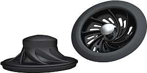 Danco 10009 Sink Strainer and Stopper, 4 in Dia, Rubber, For: Universal Standard Kitchen Sink Drains