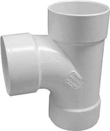 IPEX 414123BC S&D Sewer Sanitary Pipe Tee, 3 in, Hub, PVC, White