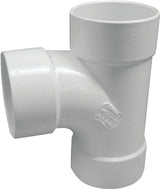 IPEX 414123BC S&D Sewer Sanitary Pipe Tee, 3 in, Hub, PVC, White