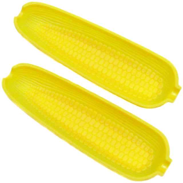 Chef Craft Yellow Plastic Corn Cob Dishes, Pack of 3