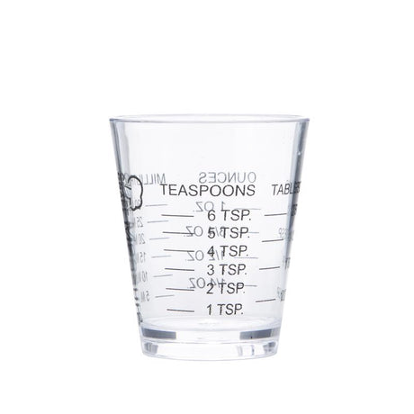 Chef Craft 1/8 cups Plastic Clear Measuring Cup, Pack of 3