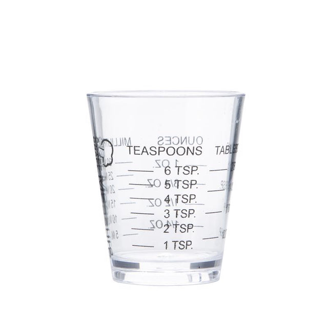 Chef Craft 1/8 cups Plastic Clear Measuring Cup, Pack of 3