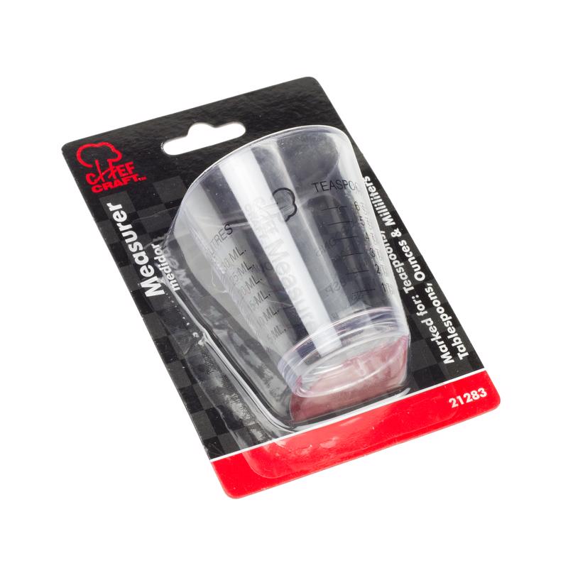 Chef Craft 1/8 cups Plastic Clear Measuring Cup, Pack of 3