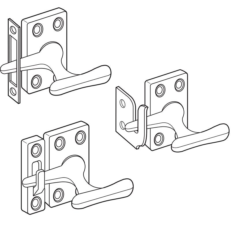 Defender Security U9935 Casement Sash Lock, Steel, Brass