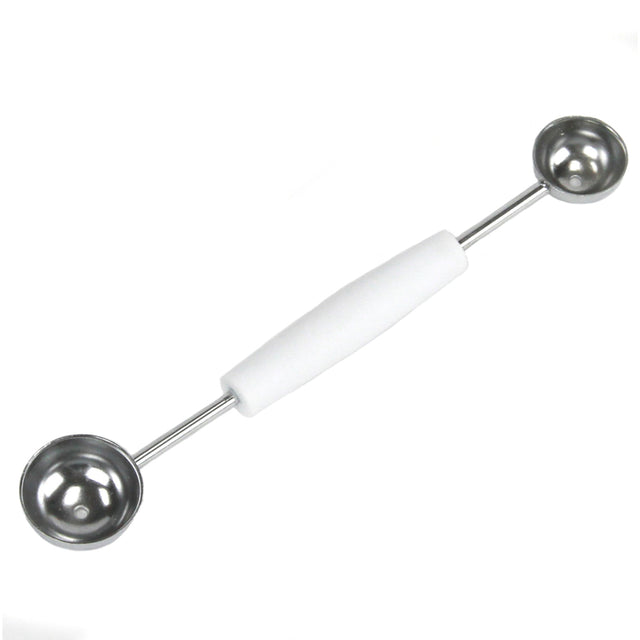 Chef Craft Silver/White Plastic/Stainless Steel Double Melon Baller, Pack of 3
