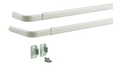 Kenney White Traditional/Transitional Double Curtain Rod 28 in. L X 48 in. L