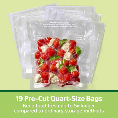FoodSaver 1 qt Clear Vacuum Freezer Bags 19 pk