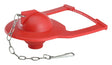Korky 2011BP Hinge Toilet Flapper, Specifications: 2 in Valve Open, Chlorazone Rubber, Red