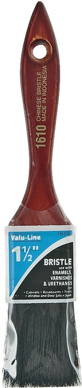 Linzer 1610-1.5 Paint Brush, 1-1/2 in W, Varnish, Wall Brush, 2 in L Bristle, China Bristle, Varnish Handle