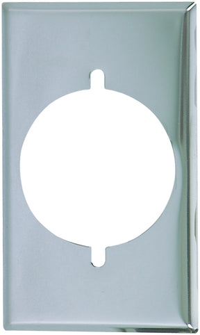 Eaton Wiring Devices 39CH-BOX Power Outlet Wallplate, 4-1/2 in L, 2-3/4 in W, 1 -Gang, Chrome
