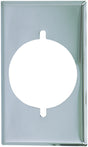 Eaton Wiring Devices 39CH-BOX Power Outlet Wallplate, 4-1/2 in L, 2-3/4 in W, 1 -Gang, Chrome