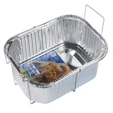 Hefty EZ Foil 11-3/4 in. W X 16-1/8 in. L Roasting Rack and Pan Silver, Pack of 12