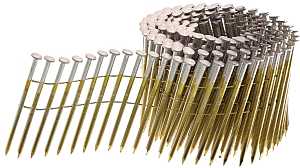 Senco GL24ASBF Series Nail, Wire Weld Coil Collation, 2-3/8 in L, Steel, Sencote, Full Round Head, Ring Shank