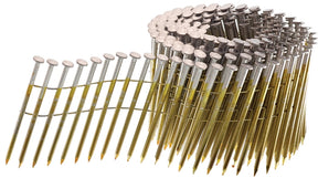 Senco GL24ASBF Series Nail, Wire Weld Coil Collation, 2-3/8 in L, Steel, Sencote, Full Round Head, Ring Shank