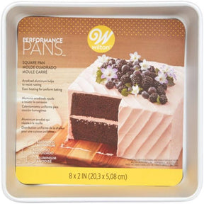 Wilton 8 in. W X 8 in. L Aluminum Square Cake Pan 1 pc