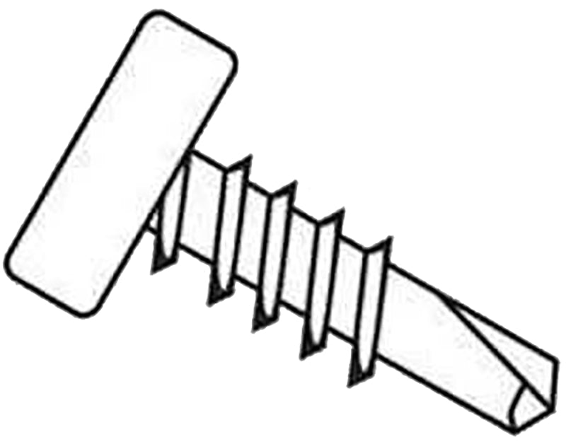 ProFIT 0330004 Screw, #7 Thread, Coarse Thread, Pan Head, Phillips Drive, Self-Drilling, Sharp Point, Zinc