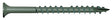 Camo 0341150 Deck Screw, #9 Thread, 2-1/2 in L, Bugle Head, Star Drive, T25 Drive, Carbon Steel, 100/PK