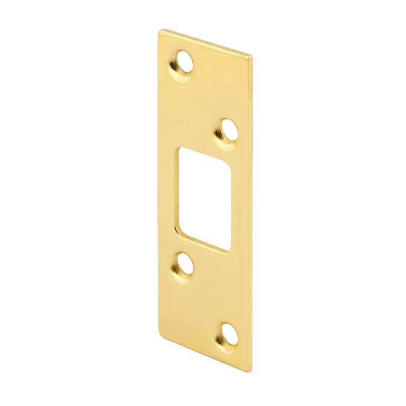 Defender Security E2235 Deadbolt Strike, 3-5/8 in L, 1-1/4 in W, Steel, Brass