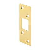 Defender Security E2235 Deadbolt Strike, 3-5/8 in L, 1-1/4 in W, Steel, Brass