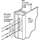 Defender Security U 9426 Maximum Security Latch Strike, 7-7/8 in L, 1-1/4 in W, Steel, Brass
