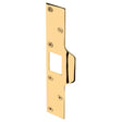 Defender Security U 9426 Maximum Security Latch Strike, 7-7/8 in L, 1-1/4 in W, Steel, Brass
