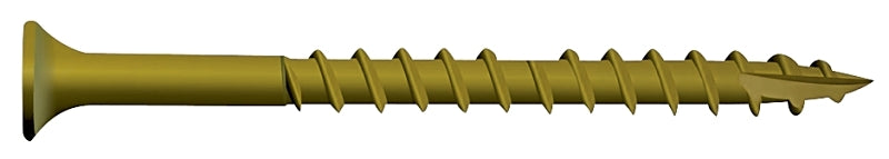 Camo 0356150 Deck Screw, #9 Thread, 2-1/2 in L, Bugle Head, Star Drive, Type 17 Slash Point, Carbon Steel, 100/PK