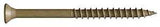 Camo 0356154 Deck Screw, #9 Thread, 2-1/2 in L, Bugle Head, Star Drive, Type 17 Slash Point, Carbon Steel, 350/PK