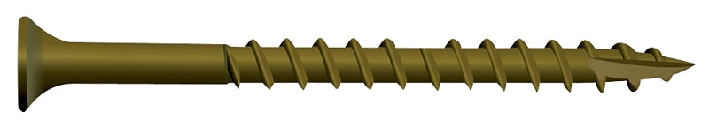 Camo 0356159 Deck Screw, #9 Thread, 2-1/2 in L, Bugle Head, Star Drive, Type 17 Slash Point, Carbon Steel, 1750/PK