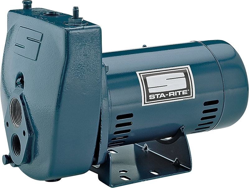 Sta-Rite ProJet Series SLC-L Jet Pump, 1-Phase, 9.9/4.9 A, 115/230 V, 0.5 hp, 25 ft Shallow, 70 ft Deep Max Head, Iron