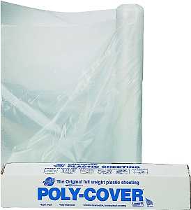Orgill Poly 4X6-C Poly Film, 100 ft L, 6 ft W, 4 mil Thick, Clear