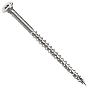 Camo 0348174S Deck Screw, #10 Thread, 3 in L, Bugle Head, Star Drive, Type 17 Slash Point, Stainless Steel, 350 PK
