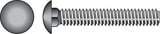 HILLMAN 1/4 in. X 4 in. L Hot Dipped Galvanized Steel Carriage Bolt 100 pk