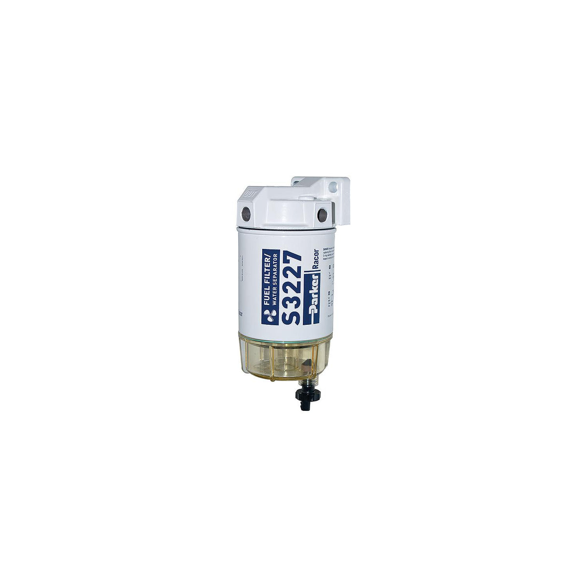 Racor 10 Micron Gas Spin-On Fuel/Water Seperator With Clear Bowl for Outboards