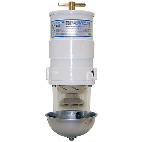 Racor 500MA10 Marine Turbine Fuel Filter/Water Separator w/Metal Shield, 10 Micron