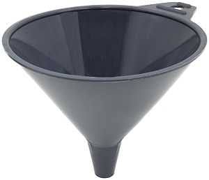 FloTool 05015 Medium Funnel, 1 pt Capacity, High-Density Polyethylene, Charcoal, 6-1/2 in H, Pack of 12