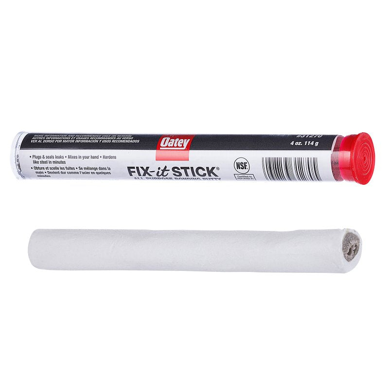 Oatey Fix-It Stick Series 31270 Epoxy Putty, Solid, Beige/White, 4 oz