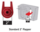 Korky 2004BP Toilet Flapper, Chlorazone Rubber, Red, For: Kohler and American Standard Toilet Tanks