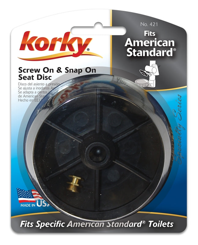 Korky 0421BP Combo Seat Disc, For: Snap-On and Screw-On Tilt Flush Models, American Standard