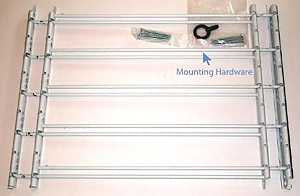 John Sterling 1130 Series 1135 Window Guard, 24 to 42 in W, 18 in H, Steel, White, 16-5/16 in Bar, 5-Bar, Pack of 2