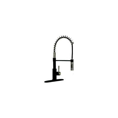 PULLDOWN KITCH FAUCET BLK/NCKL