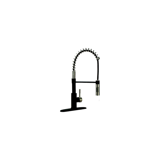 PULLDOWN KITCH FAUCET BLK/NCKL