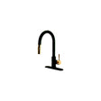 Dura Faucet DFMK530SLKMBRG Streamline Pull-Down Kitchen Faucet, Matte Black - Rose Gold